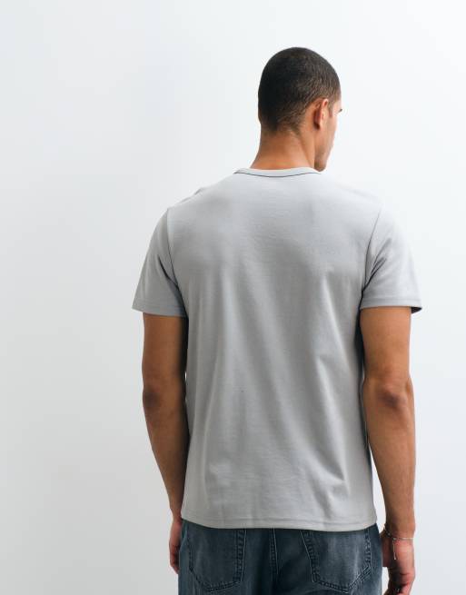 ASOS DESIGN – breatheMAX™ – Grå t-shirt i kraftig bomullsmix med rund halsringning, 5 av 5