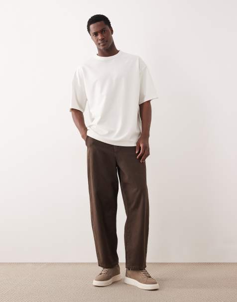 ASOS DESIGN – breatheMAX™ – Gräddvit, kraftig t-shirt i oversize och bomullsmix med boxig passform - view 1