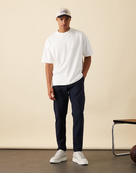 ASOS DESIGN – BreatheMAX™ – Gruby biały T-shirt oversize z mieszanki bawełny - view 1