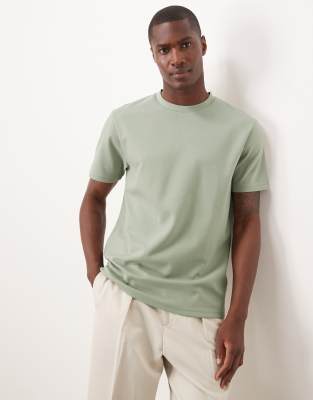 ASOS DESIGN – BreatheMAX™ – Gruby szałwiowy T-shirt z okrągłym dekoltem