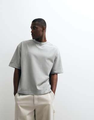 Облегающая футболка оверсайз от ASOS DESIGN breatheMAX heavyweight из серой хлопчатобумажной смеси ultimate grey