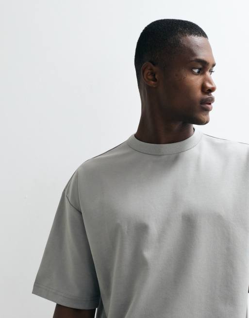 ASOS DESIGN breatheMAX™ heavyweight boxy oversized t-shirt in gray cotton blend, 3 of 5