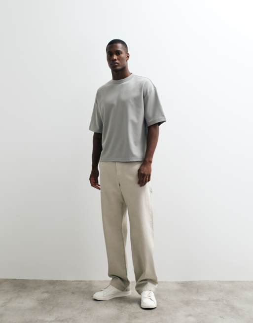 ASOS DESIGN breatheMAX™ heavyweight boxy oversized t-shirt in gray cotton blend, 4 of 5