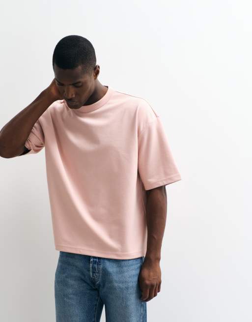 ASOS DESIGN breatheMAX™ heavyweight boxy oversized t-shirt in pink cotton blend, 5 of 5