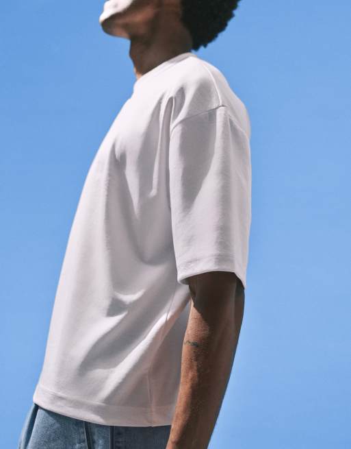 ASOS DESIGN breatheMAX™ heavyweight boxy oversized t-shirt in white cotton blend , 4 of 5
