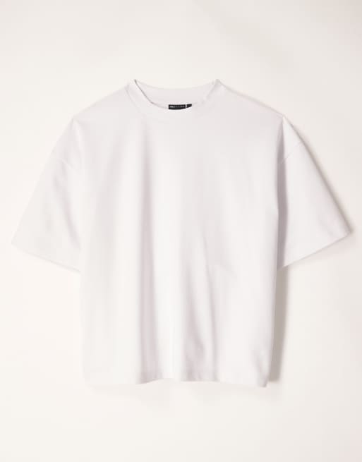 ASOS DESIGN breatheMAX™ heavyweight cotton blend boxy oversized T-shirt in white, 5 of 5