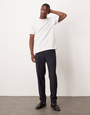 ASOS DESIGN breatheMAX heavyweight crew neck t-shirt in white - view 1