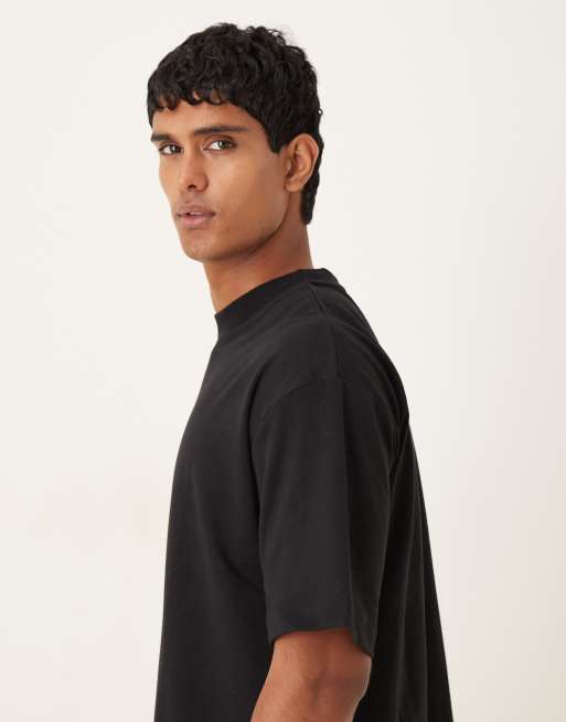 ASOS DESIGN breatheMAX™ heavyweight oversized boxy T-shirt in black cotton blend
