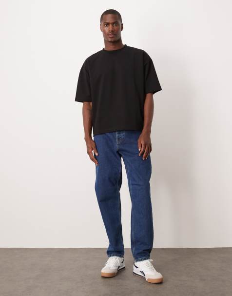 ASOS DESIGN breatheMAX™ heavyweight oversized boxy t-shirt in black - view 1