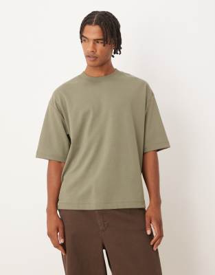 Asos Design Breathemax™ Heavyweight Oversized Boxy T-shirt In Green