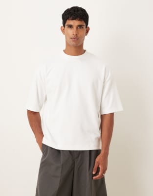 Asos Design Breathemax™ Heavyweight Oversized Boxy T-shirt In Neutral