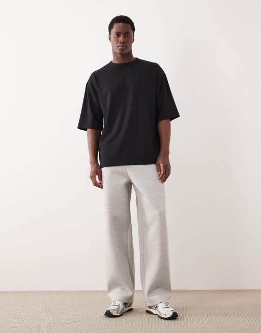 ASOS DESIGN breatheMAX™ heavyweight oversized half sleeve T-shirt in black cotton blend , 2 of 5
