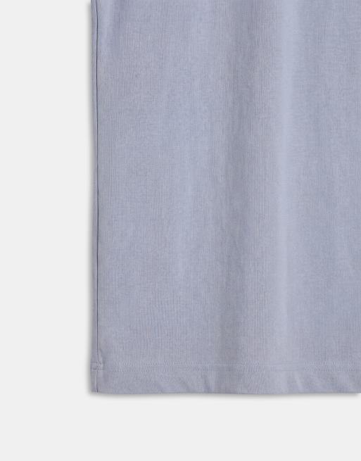ASOS DESIGN breatheMAX™ heavyweight oversized half sleeve t-shirt in light blue cotton blend , 9 of 9