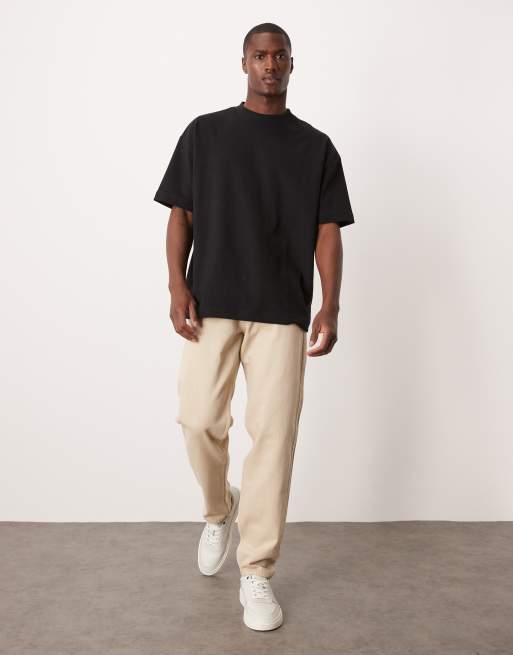 ASOS DESIGN breatheMAX™ heavyweight oversized T-shirt in black cotton blend