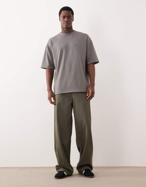 ASOS DESIGN breatheMAX™ heavyweight oversized t-shirt in charcoal cotton blend, 2 of 5