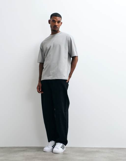 ASOS DESIGN breatheMAX™ heavyweight oversized T-shirt in gray cotton blend, 3 of 5