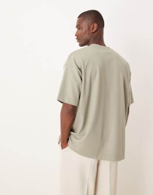 ASOS DESIGN breatheMAX™ heavyweight oversized t-shirt in green
