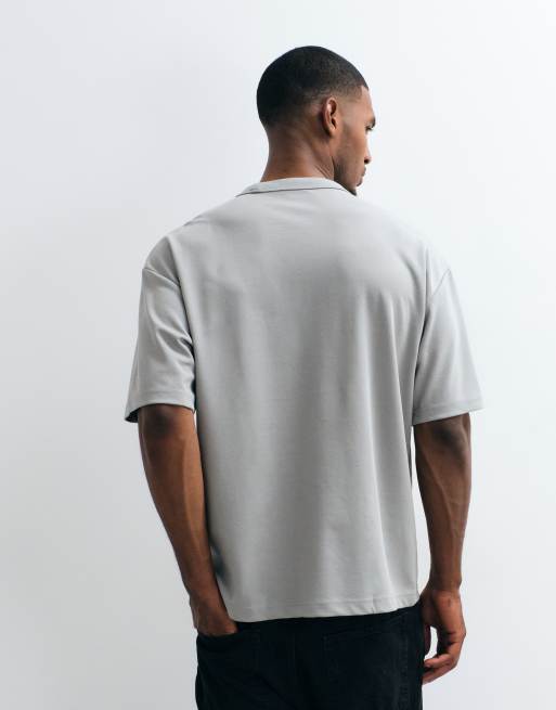 ASOS DESIGN breatheMAX™ heavyweight oversized t-shirt in grey cotton blend, 4 of 5