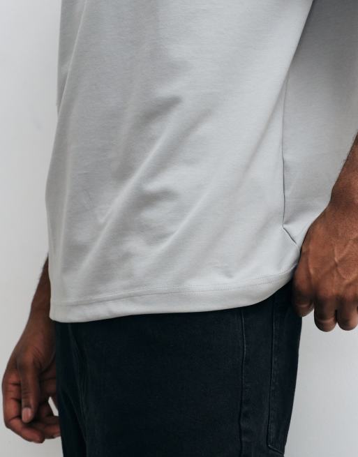 ASOS DESIGN breatheMAX™ heavyweight oversized t-shirt in grey cotton blend, 5 of 5