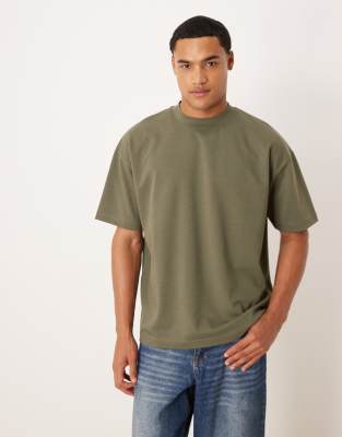 Asos Design Breathemax™ Heavyweight Oversized T-shirt In Green