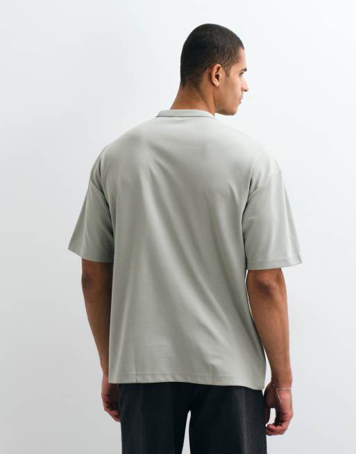 ASOS DESIGN breatheMAX™ heavyweight oversized t-shirt in light green cotton blend, 5 of 5