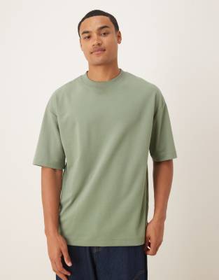 Asos Design Breathemax™ Heavyweight Oversized T-shirt In Green