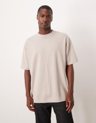 breatheMAX™ heavyweight oversized T-shirt in stone-Neutral