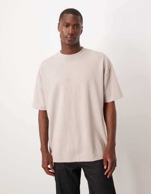 ASOS DESIGN breatheMAX™ heavyweight oversized t-shirt in stone