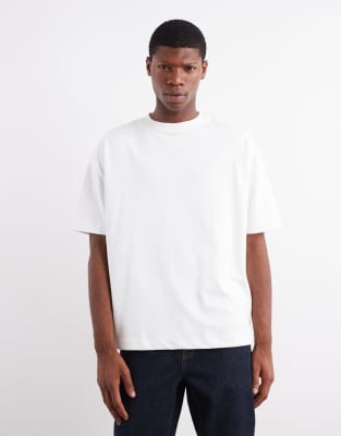 ASOS DESIGN breatheMAX™ heavyweight oversized T-shirt in white cotton blend