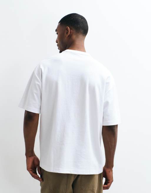 ASOS DESIGN breatheMAX™ heavyweight oversized T-shirt in white cotton blend, 5 of 5