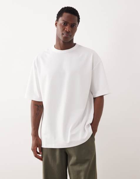 ASOS DESIGN breatheMAX™ heavyweight oversized t-shirt in white cotton blend - view 1