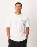 [ASOS DESIGN] ASOS DESIGN breatheMAX™ heavyweight oversized t-shirt with text graphic in white M WHITE