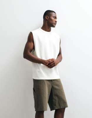 Asos Design Breathemax™ Heavyweight Oversized Tank In Pattern