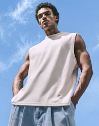 ASOS DESIGN breatheMAX  heavyweight oversized tank in cream cotton blend