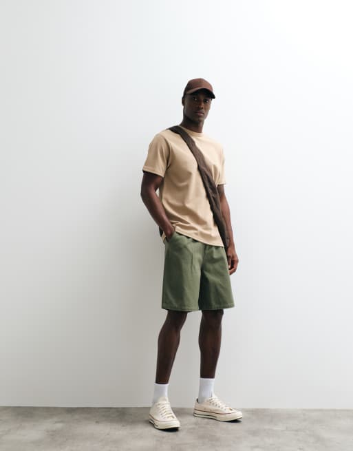 ASOS DESIGN breatheMAX™ heavyweight regular fit t-shirt in beige cotton blend , 2 of 5