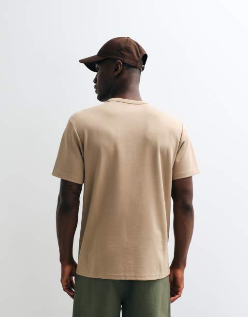 ASOS DESIGN breatheMAX™ heavyweight regular fit t-shirt in beige cotton blend , 5 of 5