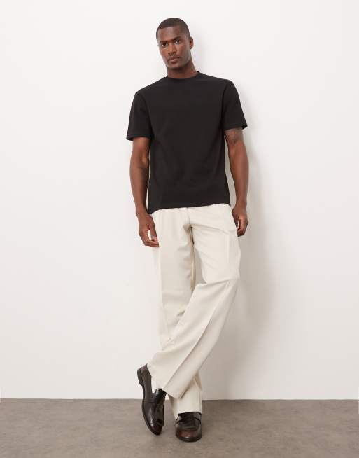 ASOS DESIGN breatheMAX™ heavyweight regular fit t-shirt in black , 2 of 5