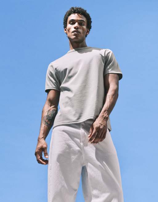 ASOS DESIGN breatheMAX™ heavyweight regular fit t-shirt in sage cotton blend , 2 of 5