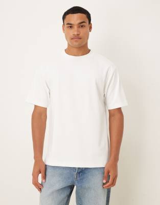 Asos Design Breathemax™ Heavyweight Relaxed Cotton Blend T-shirt In White