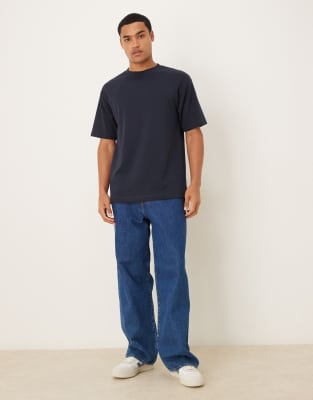 Asos Design Breathemax™ Heavyweight Relaxed Cotton Blend T-shirt In Black