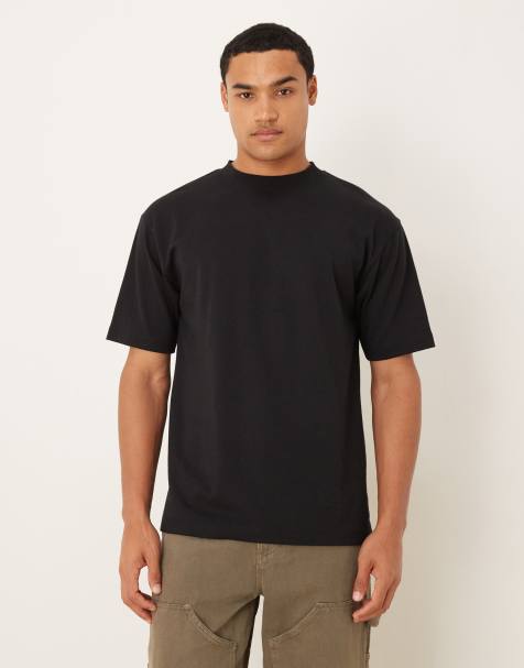 ASOS DESIGN breatheMAX™ heavyweight relaxed t-shirt in black cotton blend - view 1
