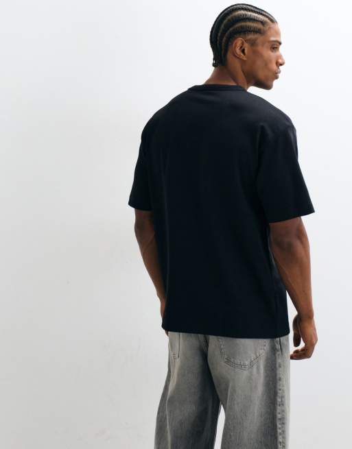 ASOS DESIGN breatheMAX™ heavyweight relaxed t-shirt in black cotton blend, 3 of 5