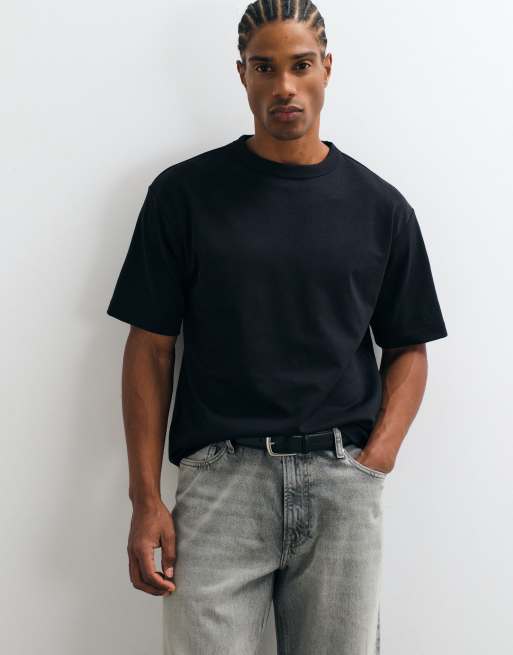 ASOS DESIGN breatheMAX™ heavyweight relaxed t-shirt in black cotton blend, 5 of 5