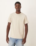 [ASOS DESIGN] ASOS DESIGN breatheMAX™ heavyweight t-shirt in beige cotton-Neutral 2XL Pelican