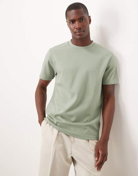 ASOS DESIGN breatheMAX™ heavyweight t-shirt in sage cotton blend - view 1