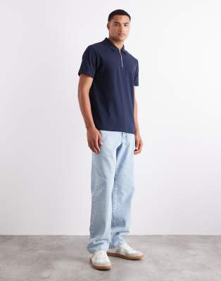 Asos Design Breathemax™ Heavyweight Zip Polo