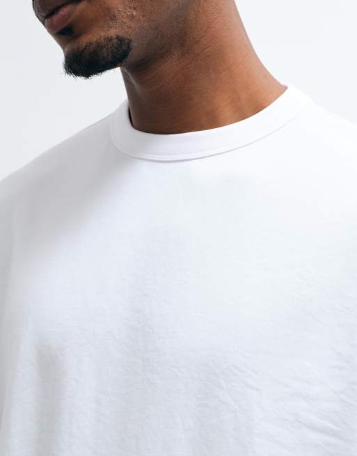 ASOS DESIGN - BreatheMAX™ - Hvid oversized T-shirt i kraftig bomuldsblanding, 4 af 5