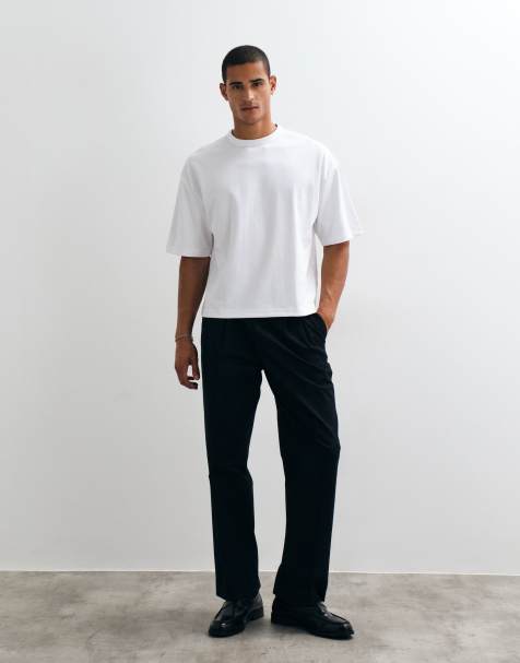 ASOS DESIGN breatheMAX™ kraftig oversized boxy T-shirt i hvid bomuldsblanding - view 1