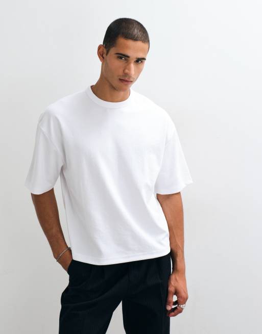 ASOS DESIGN breatheMAX™ kraftig oversized boxy T-shirt i hvid bomuldsblanding, 2 af 5