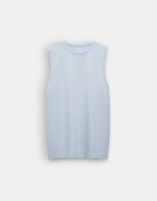 ASOS DESIGN - BreatheMAX™ Lite - Blå tanktop i bomuldsblanding i regular fit , 6 af 7